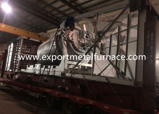 2000KGS Rotary Metal Melting Furnace Hemat Energi Gas Dipecat Memo Timbal