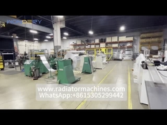 Power Generator Aluminium Fin Stamping Machine untuk bergelombang, offset lanced dan flat fins